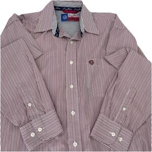 Wrangler George Straight Cowboy Cut Collection Maroon Striped/Check XXL Shirt